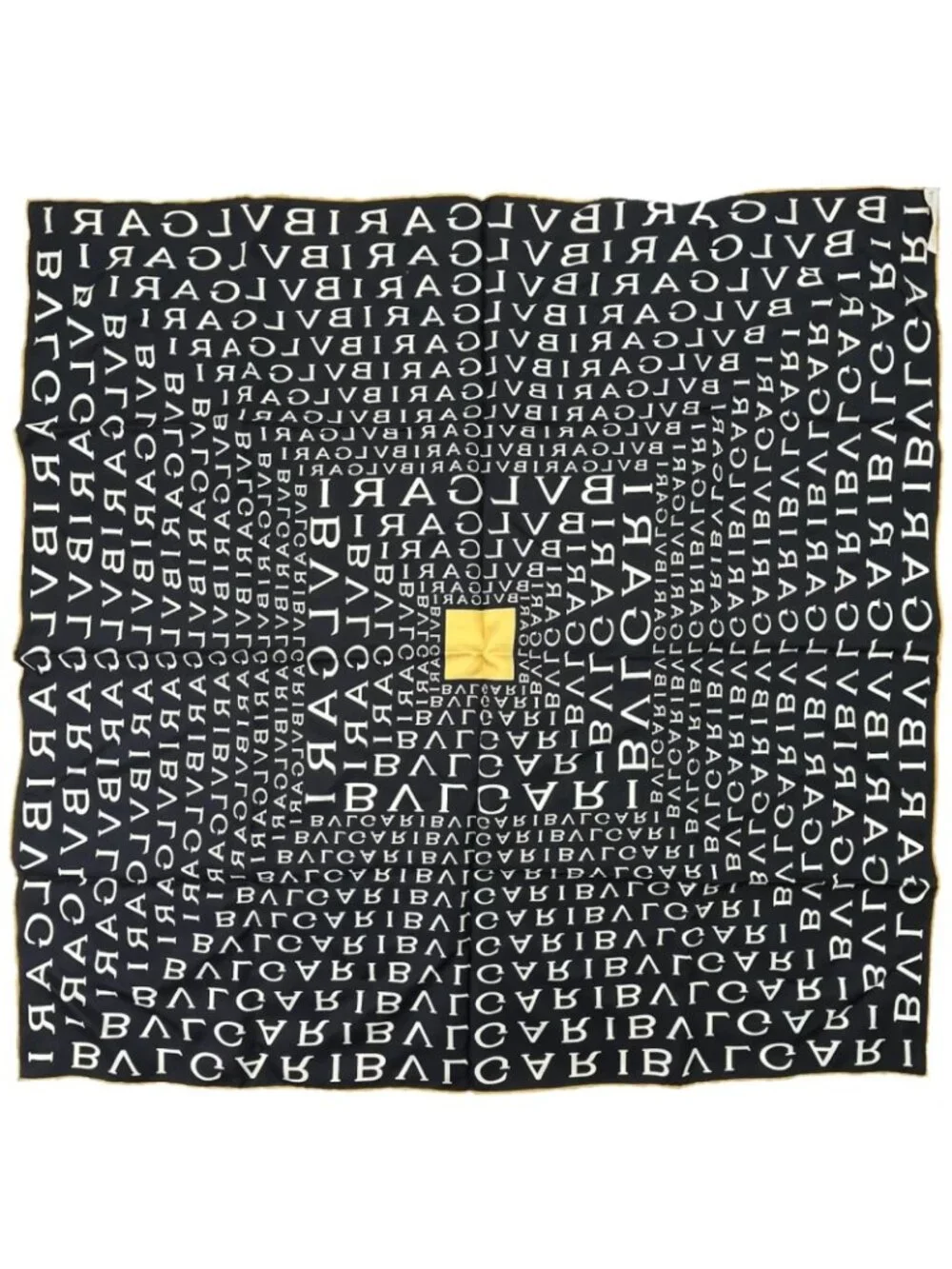 Bvlgari Silk Scarf Logo Mania Black